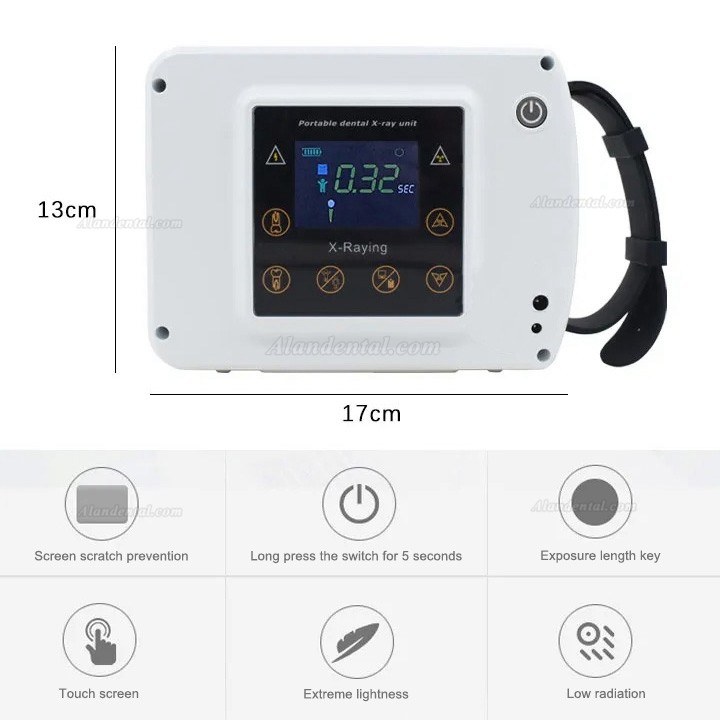 Portable Dental X-Ray Unit Machine RAY-100 Handheld Digital Xray Imaging System (Colorful Touch Screen)